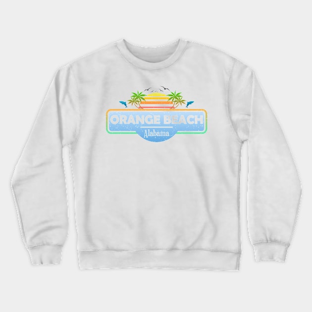 Orange Beach Alabama, Palm Trees Sunset Summer Crewneck Sweatshirt by Jahmar Anderson